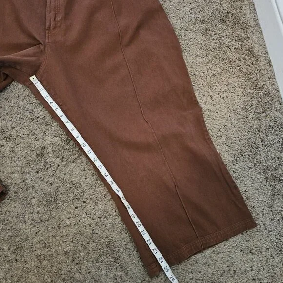 Big Bud Press Western Pants Burnt Terracotta Wide Leg Cotton Pintuck 5XL Petite - Picture 8 of 12